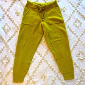 Ann Taylor Sweater Joggers. Lime green. Medium. Good condition no tears/stains